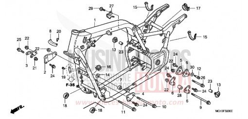 CARROSSERIE DE CHASSIS VTX1800C16 de 2006